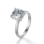 Pierścionek z diamentem szlif cushion białe złoto SBPZ_040